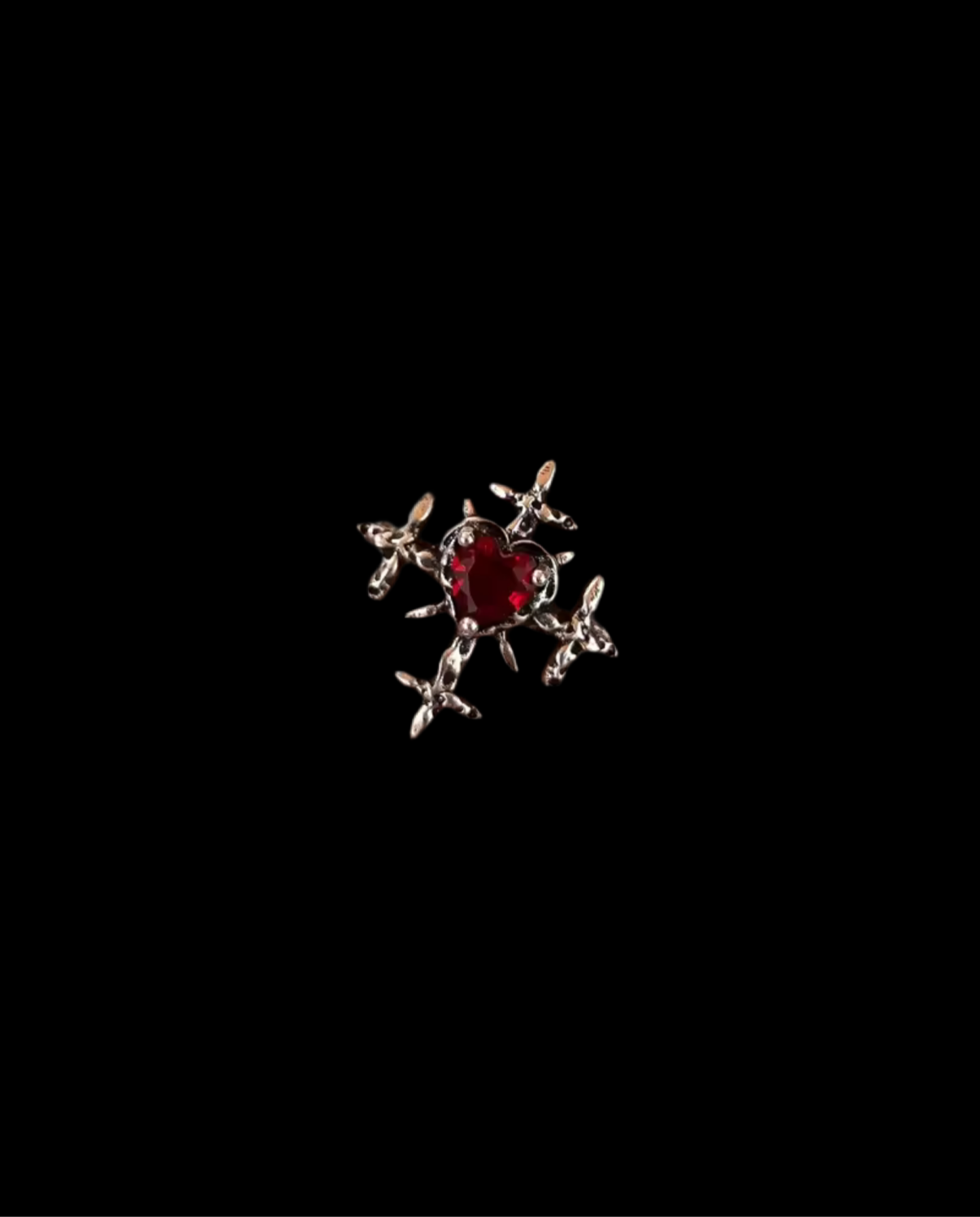 Stoned Cross Ring