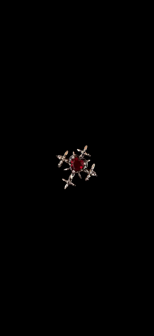 Stoned Cross Ring