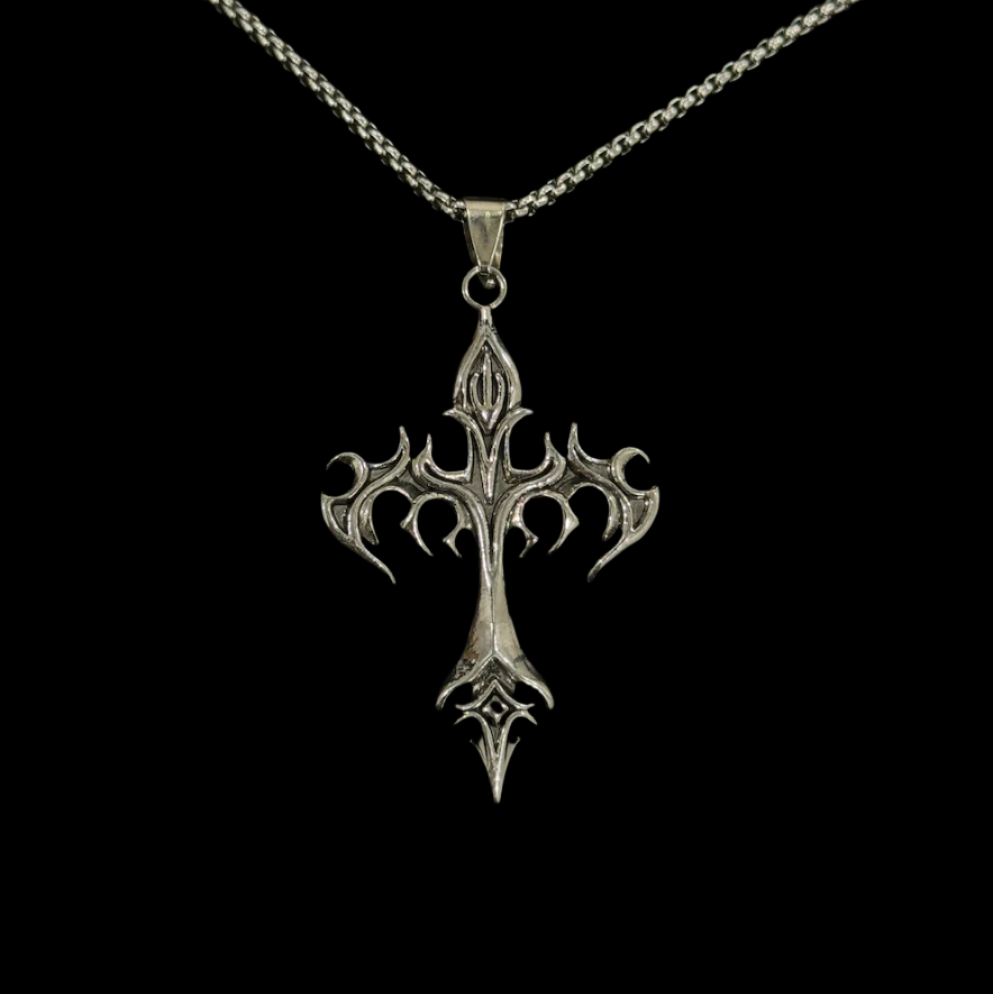 Flame Cross Necklace